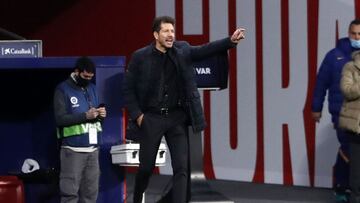 Simeone, en el Atlético-Barcelona (1-0)