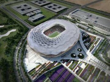 Infografía del Qatar Fundation Stadium.