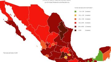 Mapa y casos de coronavirus en México por estados hoy 15 de septiembre