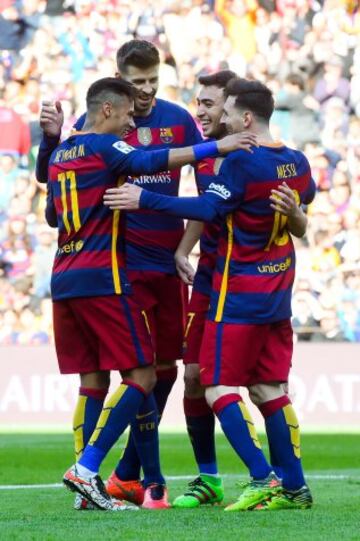 Munir marca el segundo gol.
