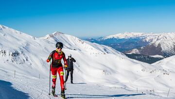 La esquiadora española Laia Sellés, durante la disputa de la prueba Vertical en categoría sub-18 de los Mundiales de Skimo ISMF de Boí Taüll.