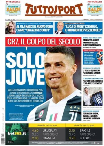 La prensa pone fecha al fichaje de Cristiano