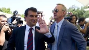 Laporta: "Que dejen a Pep y Cruyff y me ataquen a mí"