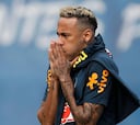 Neymar asusta en Brasil: sólo aguantó 10 minutos la práctica