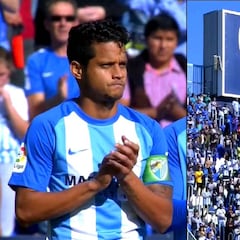 El homenaje del Málaga y toda La Rosaleda a Chiquito