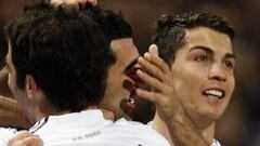 <b>CONTENTO.</b> A Cristiano Ronaldo se le vio contento por sus goles y el del Albiol.