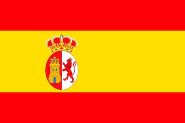 En 1785, Carlos III trató de lograr definitivamente, para los barcos de guerra una enseña que distinguiera netamente nuestra nacionalidad respecto de la de los demás. El resultado fue una bandera de tres franjas, dos rojas a los extremos (superior e inferior) y una amarilla de doble ancho en el centro. El escudo de las armas reales se redujo, dejando sólo las armas de Castilla y León bajo la corona real, o simplemente un castillo. Este escudo, situado sobre la franja amarilla, iba colocado en lateral izquierdo de la bandera, cercano a su driza. Al final el diseño seleccionado, pensado solo para la mar, quedó como bandera nacional, tanto de mar como de tierra. Esta bandera, solo la podrían usar los buques de la Armada. 