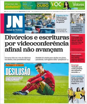 "Miserable", "Vergüenza mundial"... la prensa portuguesa crítica duramente a la selección