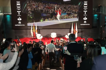 Rafa Nadal llega al acto de homenaje. 