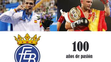 Cartel promocional del Centenario de la Federación Española de Boxeo.
