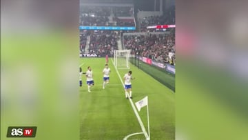 El jugador de AC Milan abrió el marcador en la victoria 4-2 frente a Jamaica y lo celebró con el paso del nuevo presidente electo.