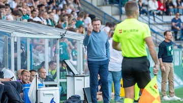 Cristóbal Parralo, técnico del Racing de Ferrol, analiza el próximo partido ante el Huesca.