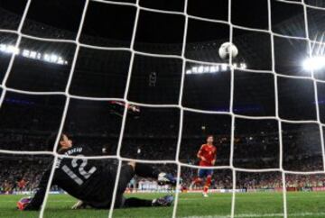 Ramos marcó un penalti a lo Panenka ante Portugal en la Eurocopa 2012 de Polonia y Ucrania.