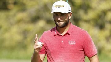 El golfista espa&ntilde;ol Jon Rahm, durante la &uacute;ltima jornada del Sentry Tournament of Champions en el Plantation Course del Kapalua Golf Club de Lahaina, Hawaii.