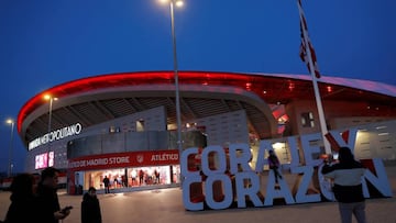 Panor&aacute;mica de la fachada del Wanda Metropolitano.