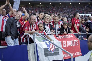 El club del Atlético de Madrid ha celebrado hoy su fiesta anual con las peñas del equipo.