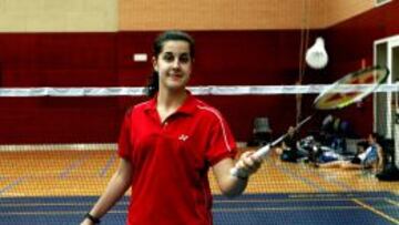 Carolina Marín, en un entrenamiento.