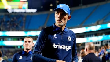 CHARLOTTE, NORTH CAROLINA - JULY 20: Thomas Tuchel, Manager of Chelsea looks on after the Pre-Season Friendly match between Chelsea FC and Charlotte FC at Bank of America Stadium on July 20, 2022 in Charlotte, North Carolina.   Jacob Kupferman/Getty Images/AFP
== FOR NEWSPAPERS, INTERNET, TELCOS & TELEVISION USE ONLY ==