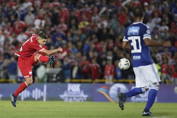 Millonarios superó 2-1 a América de Cali en estadio El Campín en la última jornada de la fase regular del Torneo Fox Sports 2019 y clasificó a la final, en la que enfrentará a Santa Fe.