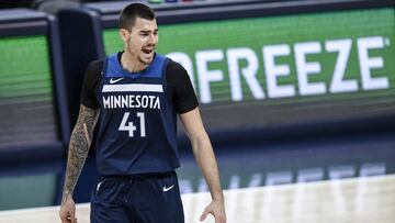 Juancho Hernangómez, durante su etapa en Minnesota Timberwolves.