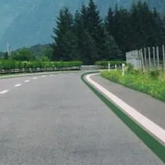 La gran línea verde, la marca vial de la DGT que ya se ve en las carreteras