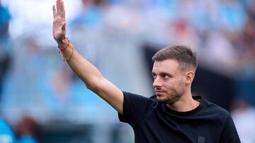 Martin Anselmi head coach of Cruz Azul during the match between Charlotte FC and Cruz Azul as part of Group O of the 2024 Leagues Cup at Bank of America Stadium on July 31, 2024 in Charlotte, North Carolina, United States.