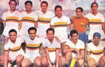 La indumentaria con que jugó Colombia en la Copa del 1945.