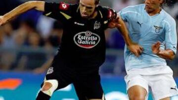 <b>DESTACADO. </b>Míchel reaparecía ayer con el Deportivo y fue uno de los mejores en el Olímpico de Roma ante el Lazio.