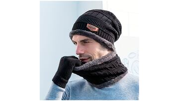 Gorro de punto para hombre.