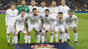 Formación del Real Madrid ante el Malmoe.