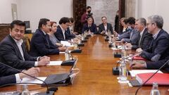 Reuni&oacute;n del Valencia con representantes de la Generalitat para el tema del nuevo estadio. 