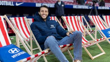 Mario Hermoso, durante el acto de Hyundai del Atlético.
