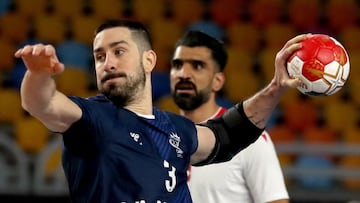 Cairo (Egypt), 17/01/2021.- Federico Pizarro of Argentina in action during the match between Argentina and Bahrain at the 27th Men&#039;s Handball World Championship in Cairo, Egypt on 17 January 2021. (Balonmano, Bahrein, Egipto) EFE/EPA/Mohamed Abd El Ghany / POOL