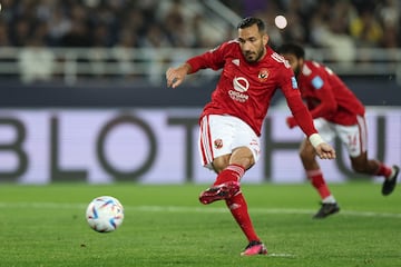 Ali Maaloul engañó a Lunin y anotó el gol del conjunto egipcio.