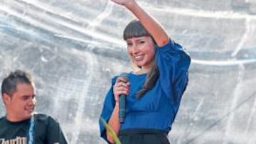 <b>ANIMADORA. </b>Zahara presentó su canción ayer en Holanda.