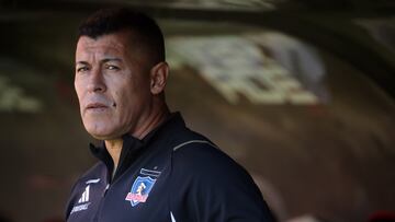 Futbol, Nublense vs Colo Colo.
Fecha 7, Campeonato Nacional 2024.
El entrenador de Colo Colo Jorge Almiron es fotografiado contra Nublense durante el partido de primera division disputado en el estadio Bicentenario Nelson Oyarzun en Chillan, Chile.
06/04/2024
Jonnathan Oyarzun/Photosport
Football, Nublense vs Colo Colo.
7nd turn, 2024 National Championship.
Colo Colo's head coach Jorge Almiron is pictured against Nublense during the first division match held at the Bicentenario Nelson Oyarzun stadium in Chillan, Chile.
06/04/2024
Jonnathan Oyarzun/Photosport