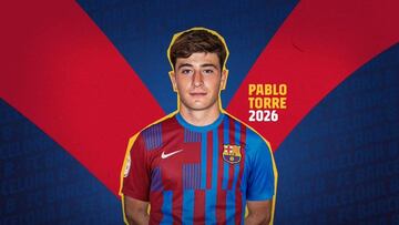 Pablo Torres ya es nuevo jugador del Barça tras firmar su contrato que le leigará hasta 2026.