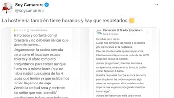 Un cliente se queja a un local de “trato seco y cortante”: “La hostelería también tiene horarios”