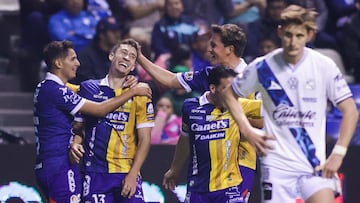 during the 2nd round match between Puebla and Atletico San Luis as part of the Liga BBVA MX, Torneo Apertura 2024 at Cuauhtemoc Stadium on January 17, 2024 in Puebla, Mexico.