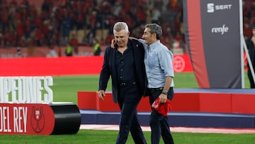 06/04/24 PARTIDO FINAL COPA DEL REY 2024
ATHLETIC DE BILBAO - MALLORCA 
ALEGRIA CELEBRACION CAMPEONES 
 VALVERDE JAVIER AGUIRRE 