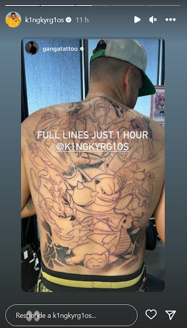 Nick Kyrgios se tata toda la espalda con pokmons