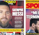 Messi tranquiliza al entorno en las portadas de Barcelona
