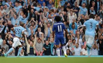 En la segunda fecha de la Premier, el City vence al Chelsea de Falcao y Cuadrado