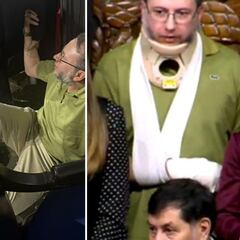 En la pelea de ‘Alito’ vs Noroña hubo un lesionado que acabó vendado y con collarín