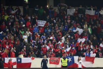 Los hinchas de Chile en Sankt Polten.