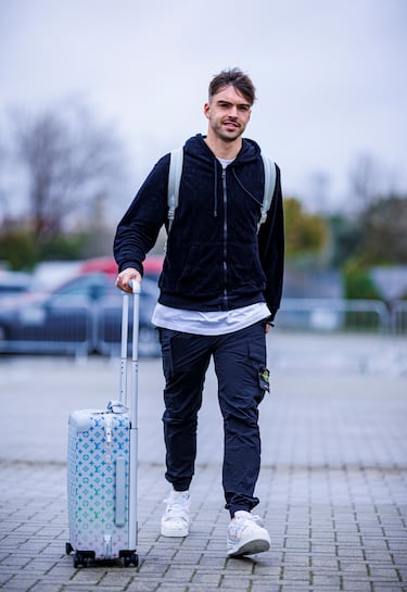 Raúl Asencio llegando a Las Rozas. 