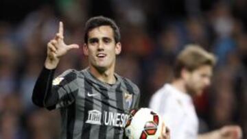 Juanmi celebra un gol al Real Madrid