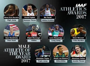 Atleta del a?o IAAF: ni Bolt, ni Gatlin entre los nominados
