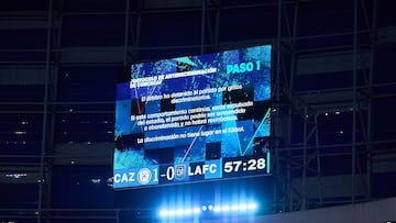 during the Quarter Finals second leg match between Cruz Azul and Los Angeles FC as part of the CONCACAF Champions Cup 2026, at Cuauhtemoc Stadium, on April 14, 2026 in Puebla, Mexico.