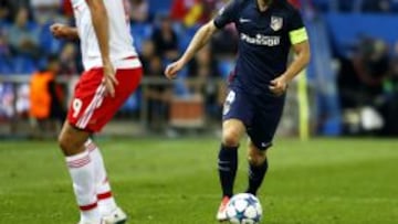 Gabi, durante el Atlético-Benfica de Champions.